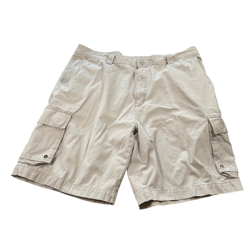 Old Navy Cargo Shorts Men Y2K vintage 42 Tan Khaki Cotton Canvas Utility Pocket